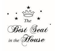 Motif couronne amusant décoratif le meilleur signe de siège autocollant de salle de bain WC autocollant amovible imperméable salle de bain art citation autocollant pour douche salle de bain buanderie