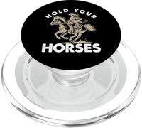Motif Cowboy Hold Your Horses PopSockets PopGrip pour MagSafe