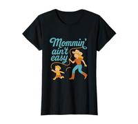 Motif cowboy Mommin' Ain't Easy Mom Life T-Shirt