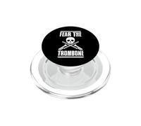 Motif crâne d'halloween Fear The Trombone PopSockets PopGrip pour MagSafe