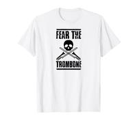 Motif crâne d'halloween Fear The Trombone T-Shirt