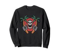 Motif crâne et palmier - Mains squelettes Sweatshirt