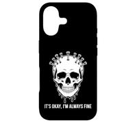 Motif crâne Gothique It's Okay I'm Always Fine Coque pour iPhone 17