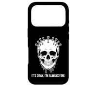 Motif crâne Gothique It's Okay I'm Always Fine Coque pour iPhone 17 Pro