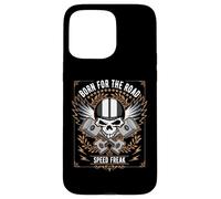 Motif crâne rétro Born for The Road Speed Freak Coque pour iPhone 15 Pro Max