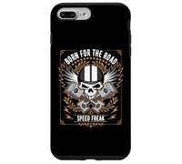 Motif crâne rétro Born for The Road Speed Freak Coque pour iPhone 7 Plus/8 Plus