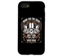 Motif crâne rétro Born for The Road Speed Freak Coque pour iPhone SE (2020) / 7/8