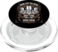 Motif crâne rétro Born for The Road Speed Freak PopSockets PopGrip pour MagSafe
