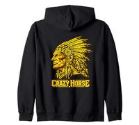 Motif Crazy Horse Native American Heritage Spirit Sweat à Capuche