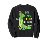 Motif Crocodile Amusant avec Inscription « See You Later » Sweatshirt