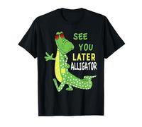 Motif Crocodile Amusant avec Inscription « See You Later » T-Shirt