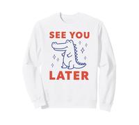 Motif Crocodile Mignon avec Inscription « See You Later » Sweatshirt