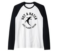 Motif Crocodile Mignon « Not a Hater Just a Baby Gator » Manche Raglan
