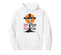 Motif Croix « Cool God Has a Plan Jesus Christ » pour Hommes, Femmes, Enfants Sweat à Capuche