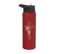 Motif croix de lys de Pâques Stainless Steel Insulated Water Bottle