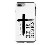 Motif Croix évangélique chrétienne avec Inscription « He is Risen » Coque pour iPhone 7 Plus/8 Plus