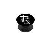 Motif Croix évangélique chrétienne avec Inscription « He is Risen » PopSockets PopGrip Adhésif