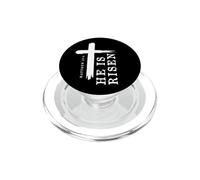 Motif Croix évangélique chrétienne avec Inscription « He is Risen » PopSockets PopGrip pour MagSafe