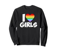 Motif cœur Arc-en-Ciel I Love Girls Sweatshirt