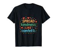 Motif cœur Arc-en-Ciel Spread Kindness Like Confettis T-Shirt