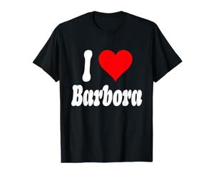 Motif cœur avec Inscription « I Love Barbora » T-Shirt