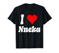 Motif cœur avec Inscription « I Love Nneka » T-Shirt
