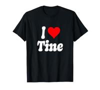 Motif cœur avec Inscription « I Love Tine » T-Shirt