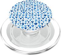 Motif cœur Bleu - Joli Petit cœur - Impression esthétique PopSockets PopGrip pour MagSafe
