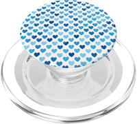 Motif cœur Bleu - Joli Petit cœur - Impression esthétique PopSockets PopGrip pour MagSafe