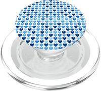 Motif cœur Bleu - Joli Petit cœur - Impression esthétique PopSockets PopGrip pour MagSafe