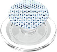 Motif cœur Bleu - Joli Petit cœur - Impression esthétique PopSockets PopGrip pour MagSafe