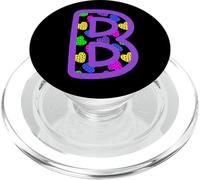 Motif cœur coloré Lettre B Monogramme PopSockets PopGrip pour MagSafe