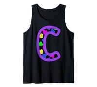 Motif cœur coloré Lettre C Monogramme Débardeur