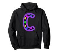 Motif cœur coloré Lettre C Monogramme Sweat à Capuche