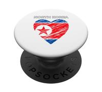 Motif cœur Corée du Nord PopSockets PopGrip Adhésif