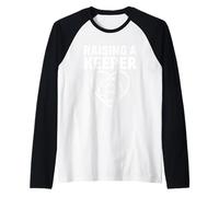 Motif cœur de football Raising A Keeper Manche Raglan