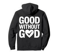 Motif cœur « Good Without God » Sweat à Capuche