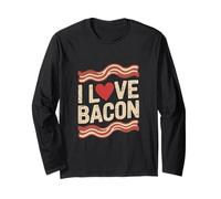 Motif cœur « I Love Bacon » pour Les Amateurs de Viande Manche Longue