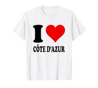 Motif cœur « Ich Liebe Cote D'Azur » T-Shirt