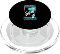 Motif cœur Turquoise Inestimable PopSockets PopGrip pour MagSafe