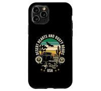Motif cœurs du désert et Routes poussiéreuses USA Style rétro Coque pour iPhone 11 Pro