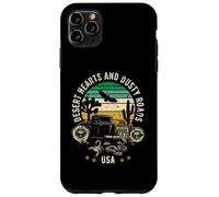 Motif cœurs du désert et Routes poussiéreuses USA Style rétro Coque pour iPhone 11 Pro Max