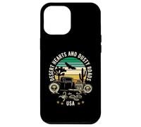 Motif cœurs du désert et Routes poussiéreuses USA Style rétro Coque pour iPhone 12 Pro Max