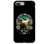 Motif cœurs du désert et Routes poussiéreuses USA Style rétro Coque pour iPhone 7 Plus/8 Plus
