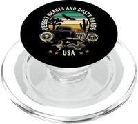 Motif cœurs du désert et Routes poussiéreuses USA Style rétro PopSockets PopGrip pour MagSafe