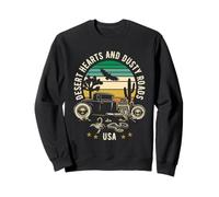 Motif cœurs du désert et Routes poussiéreuses USA Style rétro Sweatshirt