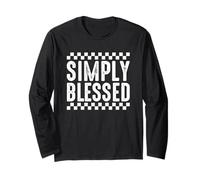 Motif Damier Simply Blessed Love Manche Longue