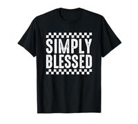 Motif Damier Simply Blessed Love T-Shirt