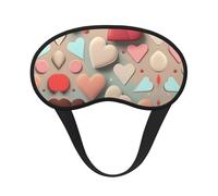 Motif d'amour C'est un masque pour les yeux à bord noir. Le masque doux pour les yeux peut améliorer la qualité du sommeil et est adapté pour l'intérieur, l'extérieur et les voyages.