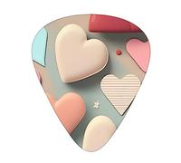Motif d'amour, les 12 médiators comprennent trois médiators : fin, moyen et lourd. Convient pour les guitares électriques, acoustiques et basses de toutes les forces
